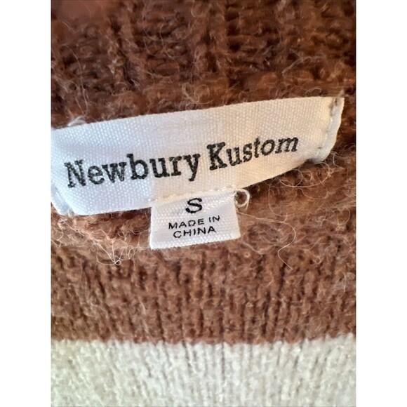 Newbury Kustom Women's Size Small Striped Cozy Knit Long Sleeve Pullover Sweater - Picture 7 of 7